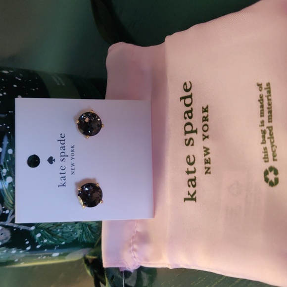 Kate Spade NWT earrings Black diamond - Picture 3 of 8